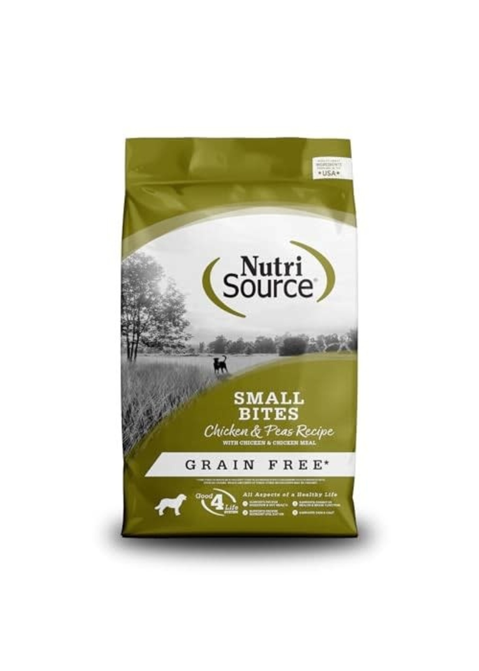 NutriSource NutriSource Adult Grain Free Small Bites Chicken & Peas Dry Dog Food - 12 lb