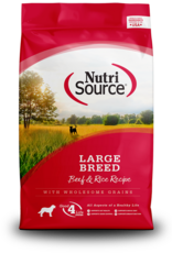 NutriSource NUTRISOURCE DOG LARGE BREED BEEF & RICE - 26 lbs