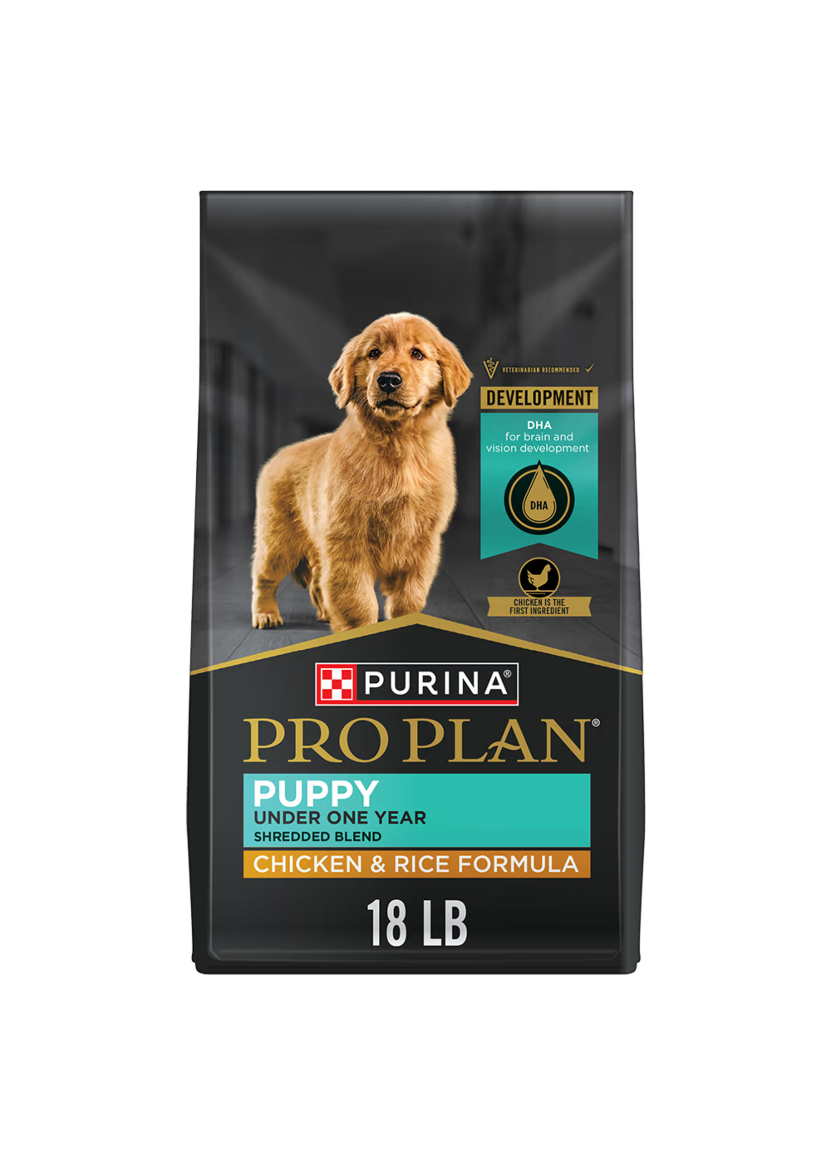 Purina Pro Plan Purina Pro Plan Puppy Shredded Chicken & Rice Dry Dog Food - 18 lb