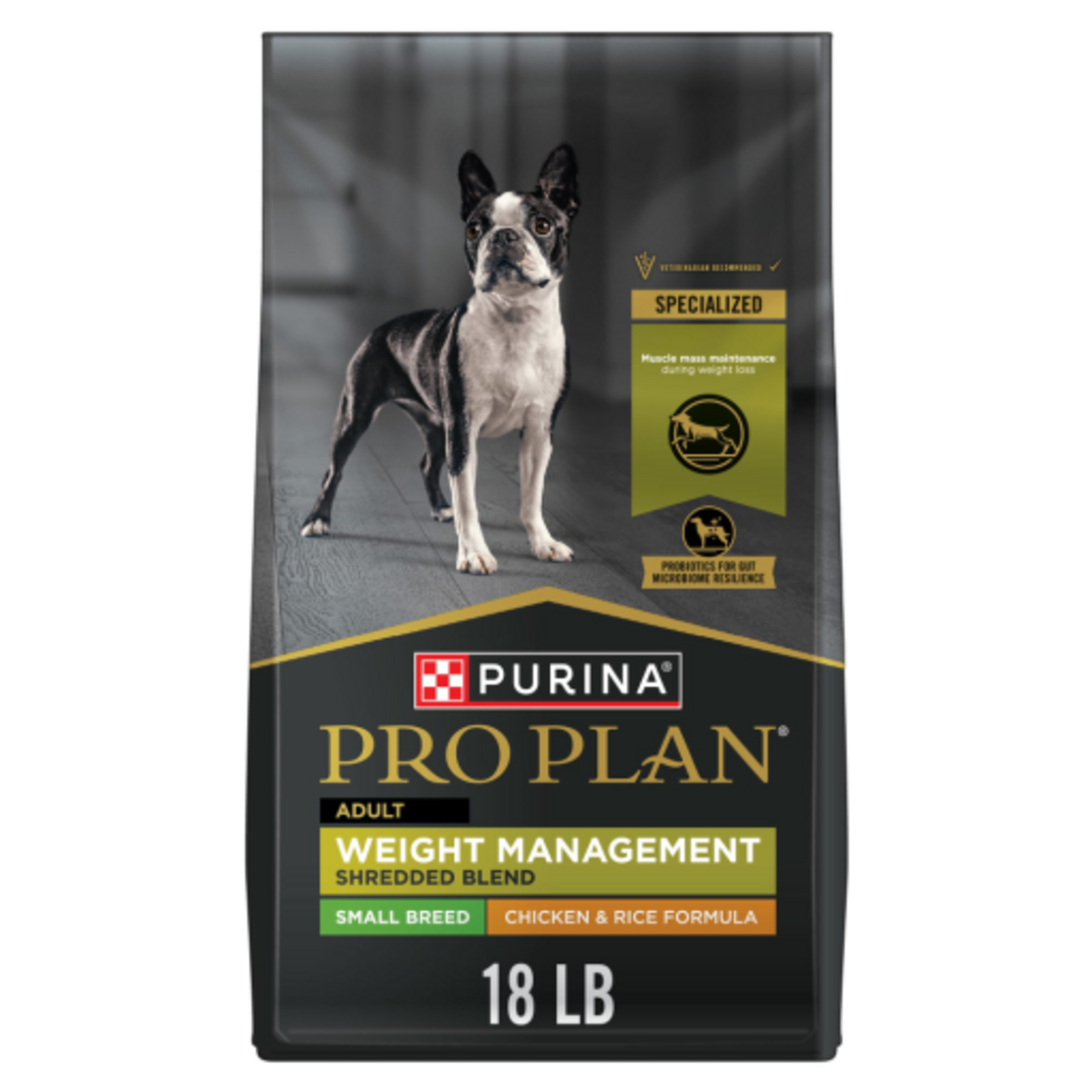 Purina Pro Plan Purina Pro Plan Small Breed Weight Management Shredded Chicken & Rice 18 lb