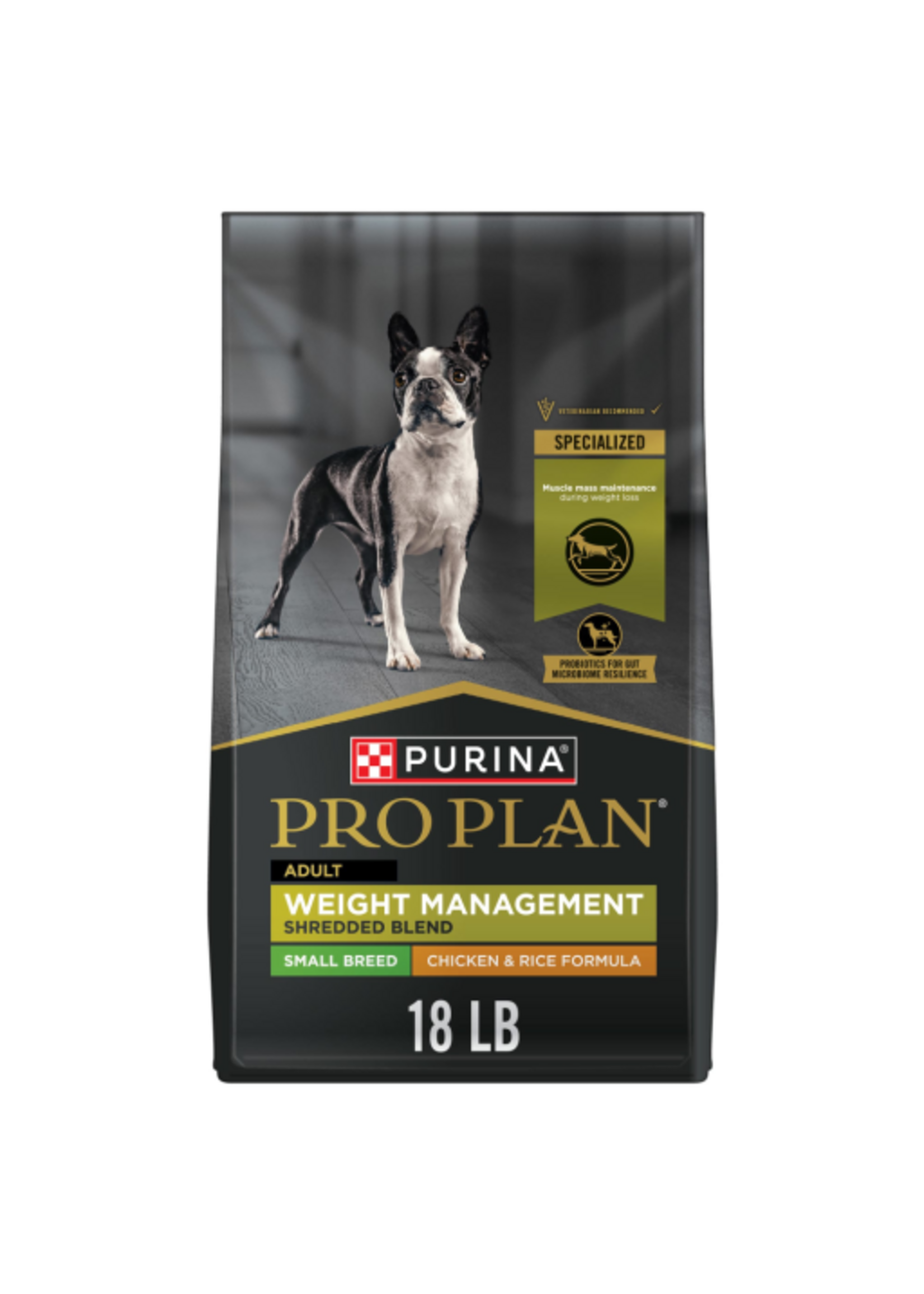 Purina Pro Plan Purina Pro Plan Small Breed Weight Management Shredded Chicken & Rice 18 lb