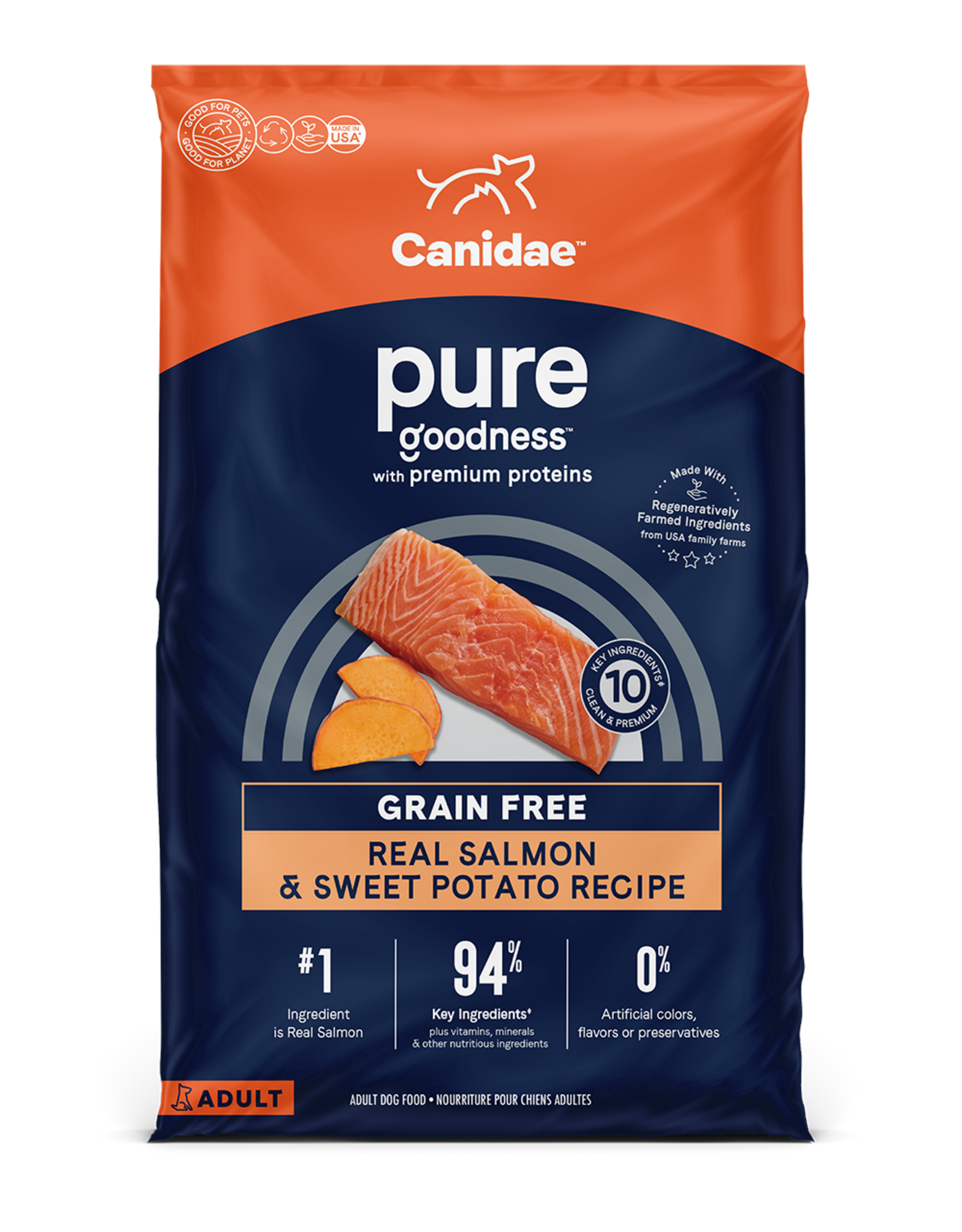 Canidae Canidae Pure Farm To Bowl Wild Caught Salmon & Sweet Potato Dog 22 lb