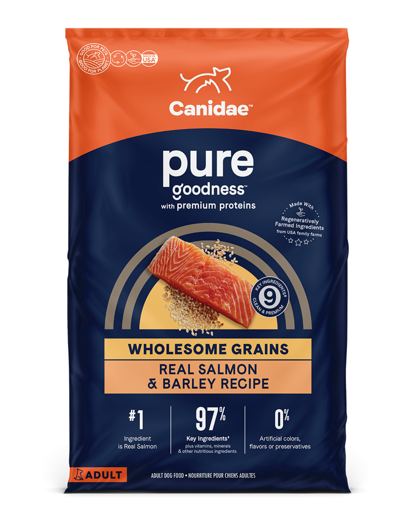 Canidae Canidae Pure with Wholesome Grains Dry Dog Food  Salmon & Barley - 4 lb