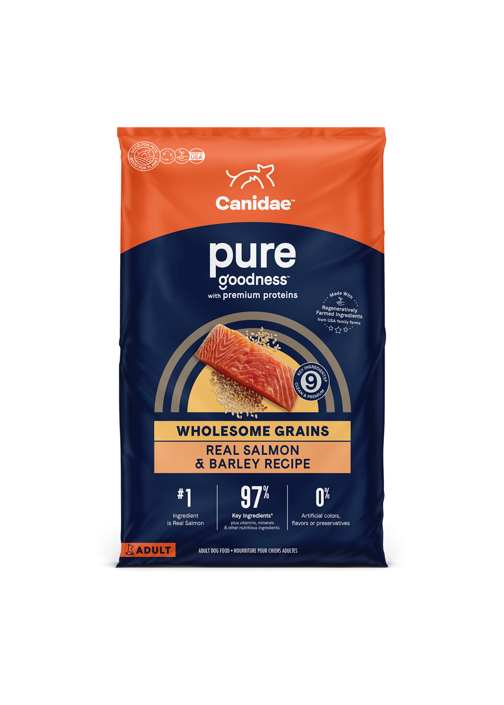 Canidae Canidae Pure with Wholesome Grains Dry Dog Food  Salmon & Barley - 4 lb