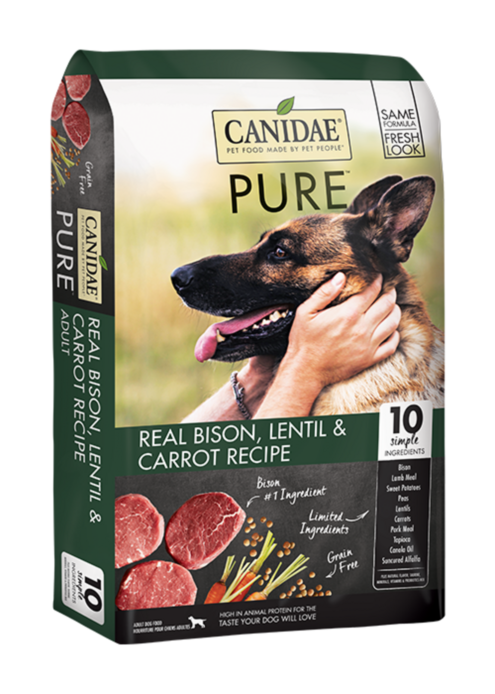 Canidae Canidae Pure Farm To Bowl Free Range Bison, Lentil and Carrot Dog - 4 lb