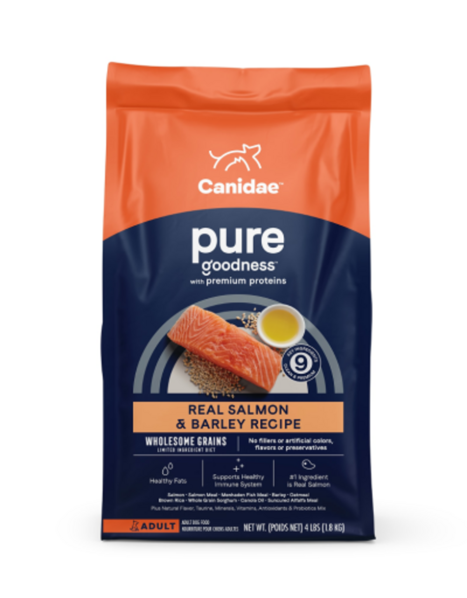 Canidae Canidae Pure with Wholesome Grains Dry Dog Food  Salmon & Barley - 4 lb