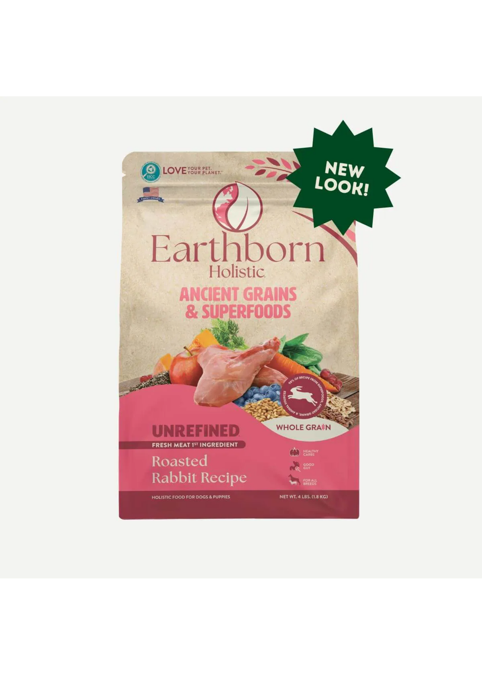 Earthborn Holistic Earthborn Holistic Unrefined Roasted Rabbit with Ancient Grains & Superfoods Dry Dog Food - 25 Lb
