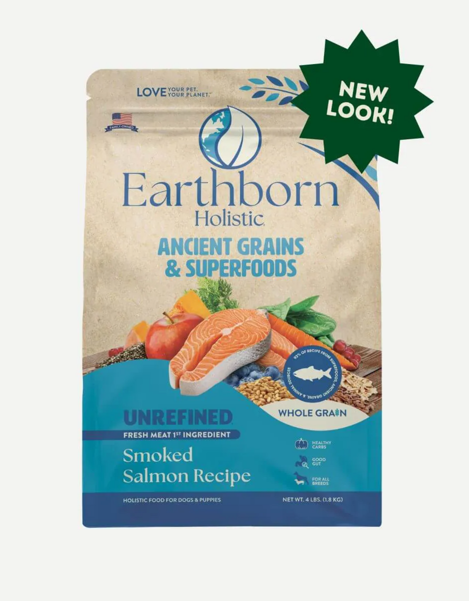 Earthborn Holistic Earthborn Holistic Unrefined Smoked Salmon with Ancient Grains & Superfoods Dry Dog Food - 25 Lb