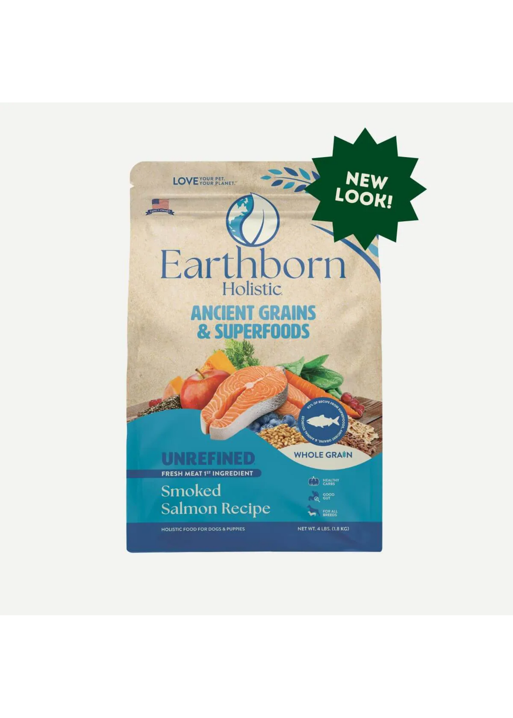 Earthborn Holistic Earthborn Holistic Unrefined Smoked Salmon with Ancient Grains & Superfoods Dry Dog Food - 25 Lb