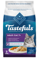 Blue Buffalo Blue Buffalo Tastefuls Dry Food  Adult Cat 7+  Chicken and Brown Rice Recipe - 7 lb.