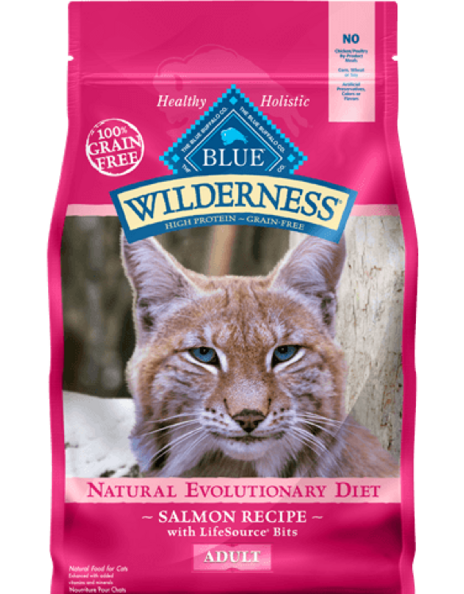 Blue Buffalo Blue Buffalo Wilderness Salmon Dry Cat Food for Adult Cats Grain-Free - 5 lb.