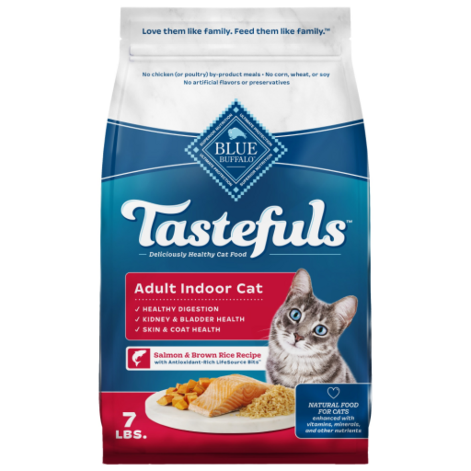 Blue Buffalo Blue Buffalo Tastefuls Indoor Salmon Dry Cat Food - 7 lb.