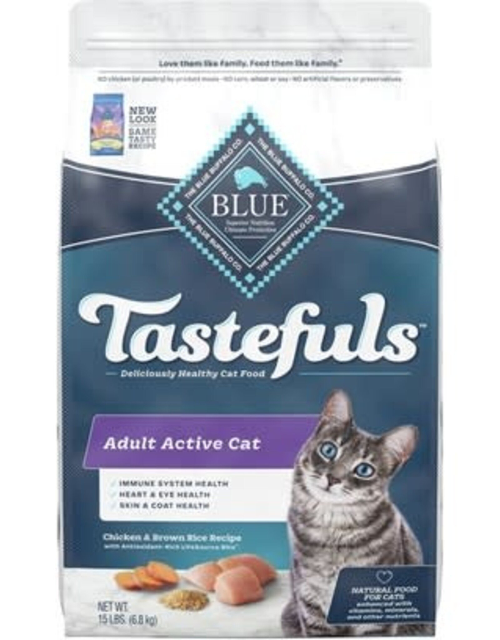Blue Buffalo Blue Buffalo Tastefuls Dry Cat Food Active Adult Cat Chicken and Brown Rice - 7 lb.