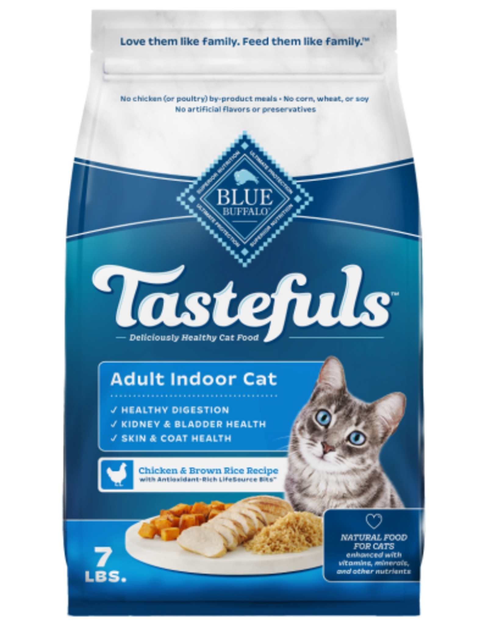 Blue Buffalo Blue Buffalo Tastefuls Adult Indoor Dry Cat Food Chicken & Brown Rice - 7 lbs