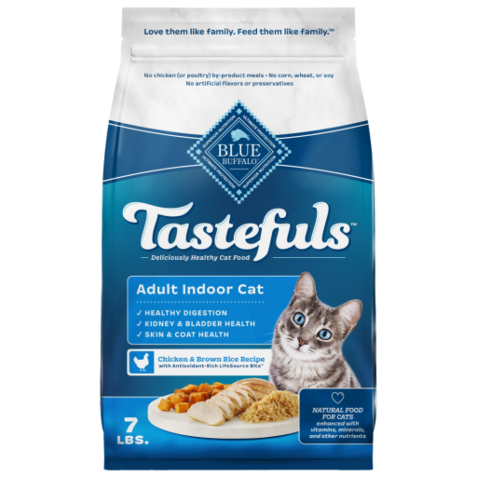 Blue Buffalo Blue Buffalo Tastefuls Indoor Chicken & Brown Rice Dry Cat Food  - 7 lb.