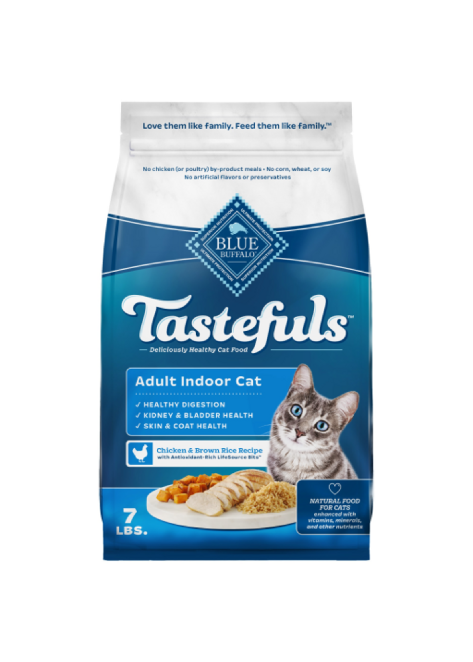 Blue Buffalo Blue Buffalo Tastefuls Indoor Chicken & Brown Rice Dry Cat Food  - 7 lb.