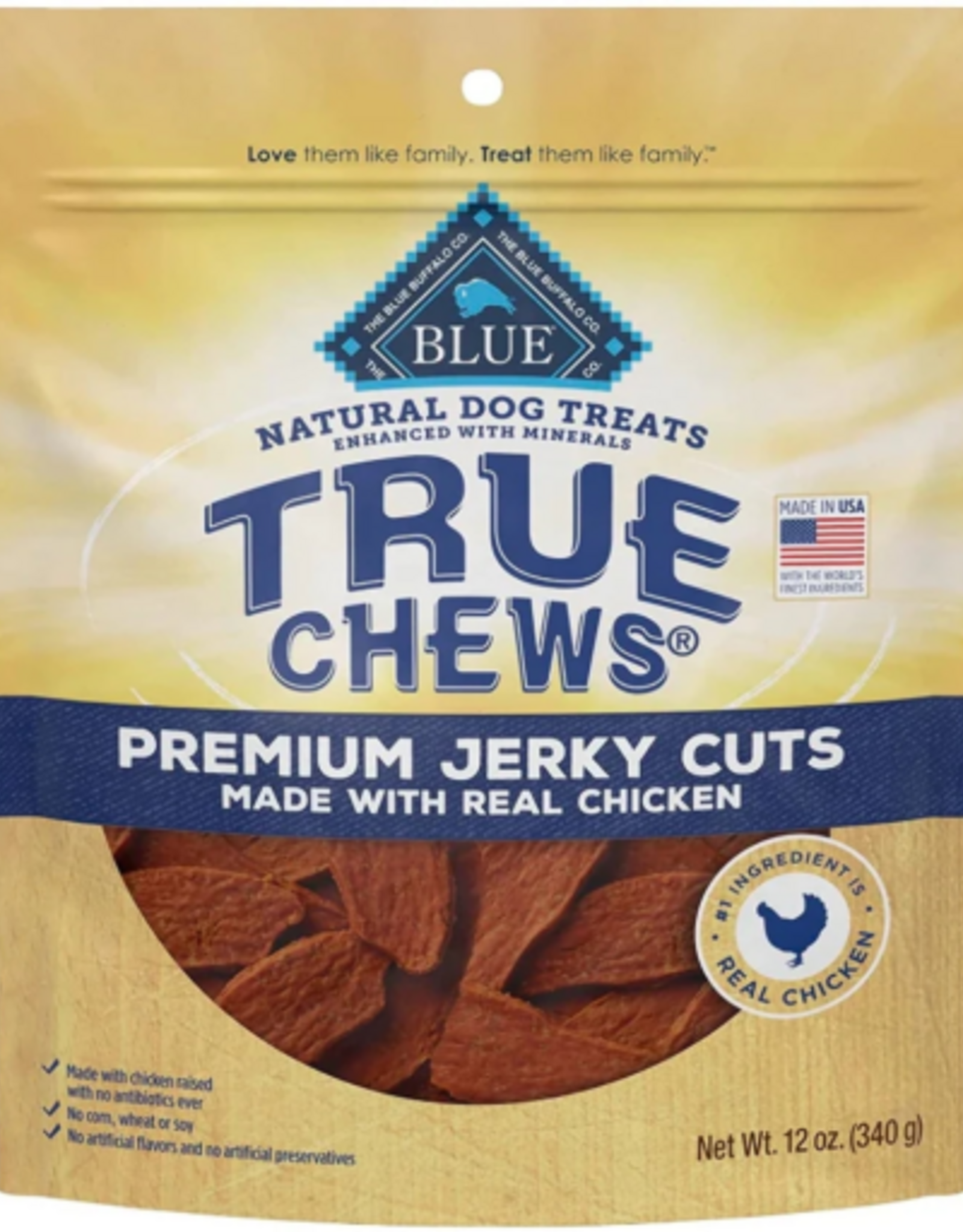 Blue Buffalo Blue Buffalo True Chews Premium Jerky Cuts Dog Treats Chicken 12 oz
