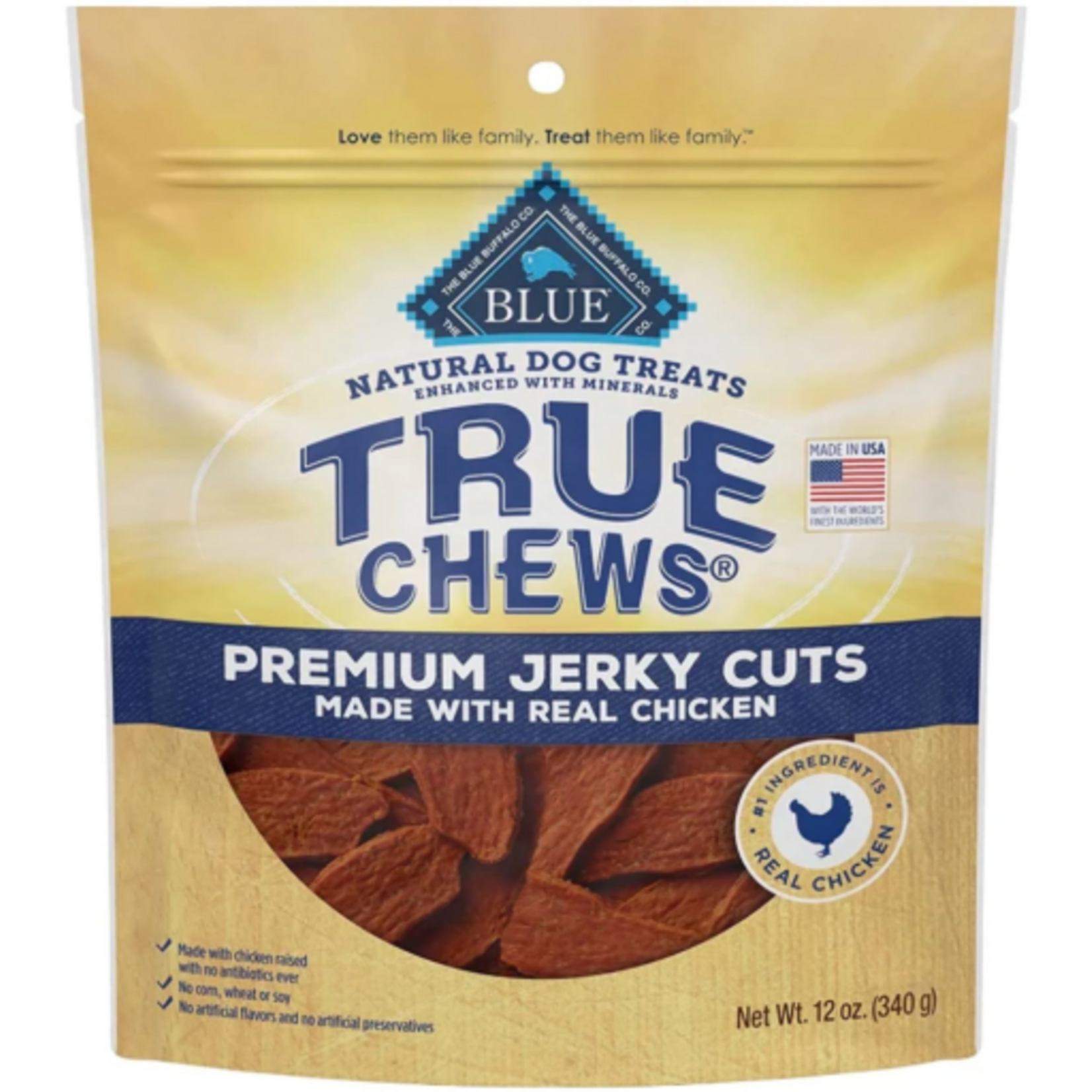 Blue Buffalo Blue Buffalo True Chews Premium Jerky Cuts Dog Treats Chicken 12 oz