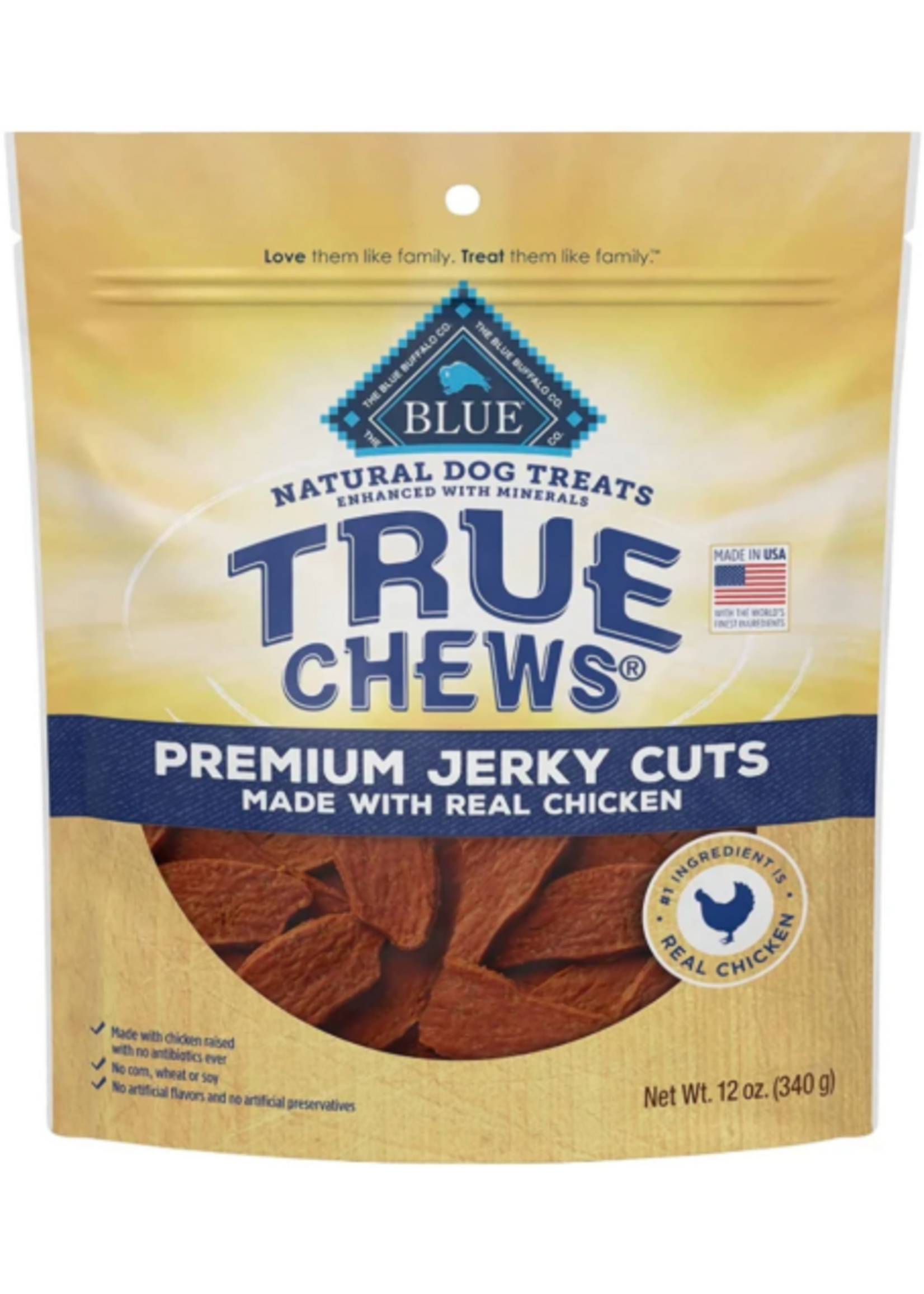 Blue Buffalo Blue Buffalo True Chews Premium Jerky Cuts Dog Treats Chicken 12 oz