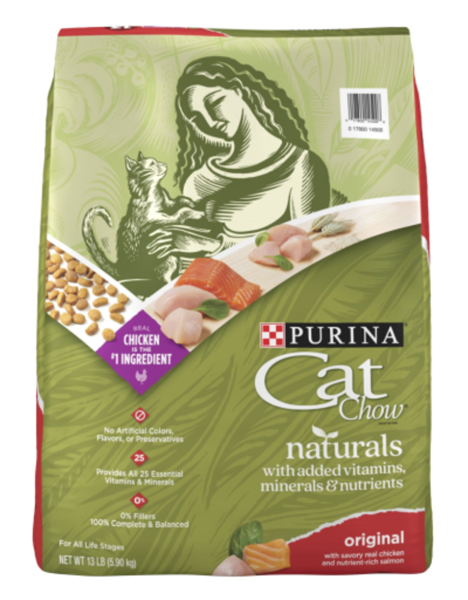Nestle Purina PURINA CAT CHOW NATURALS CHICKEN & SALMON - 13 LB