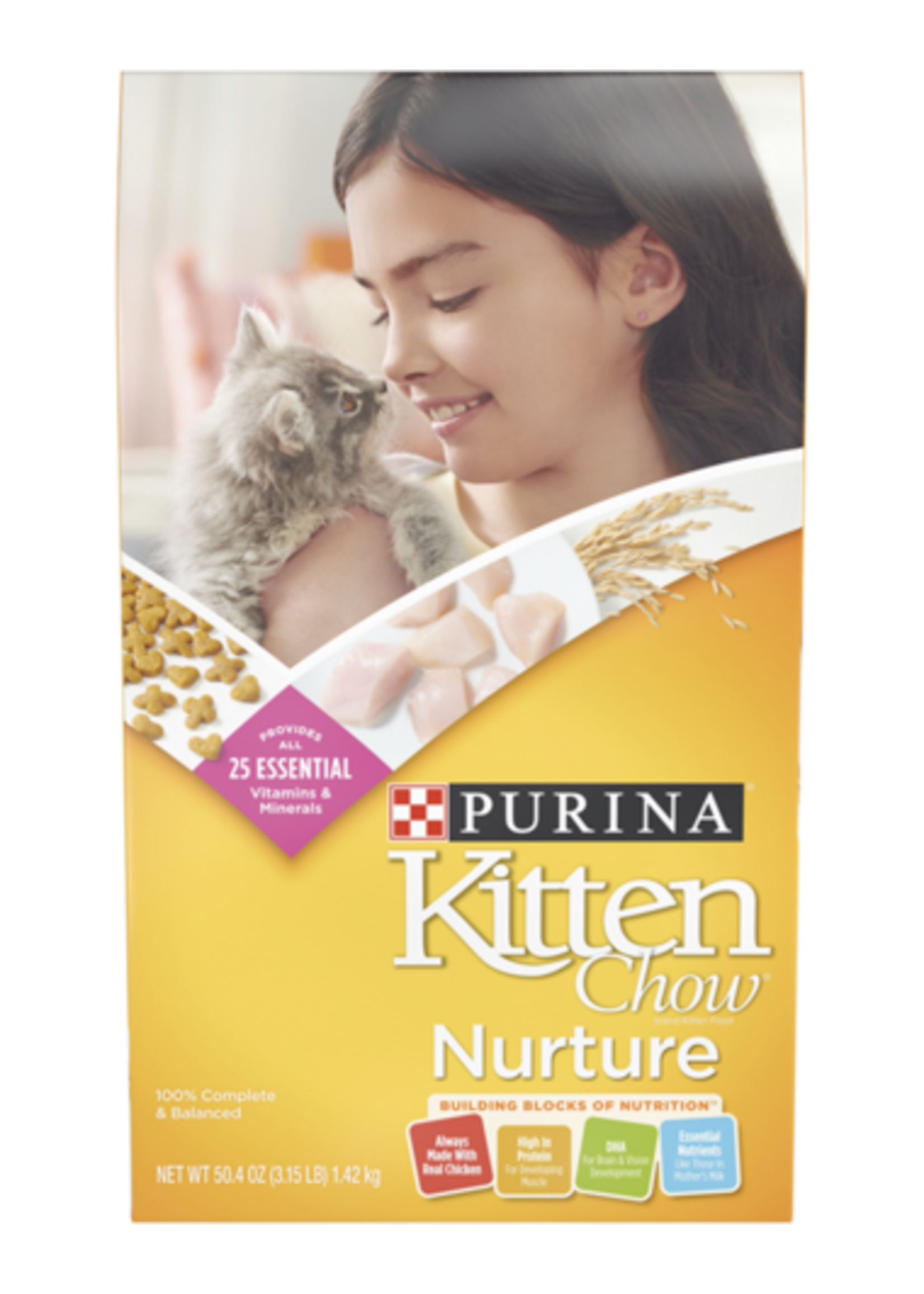 Nestle Purina Purina Kitten Chow Nurture Dry Cat Food - 3.15 lb