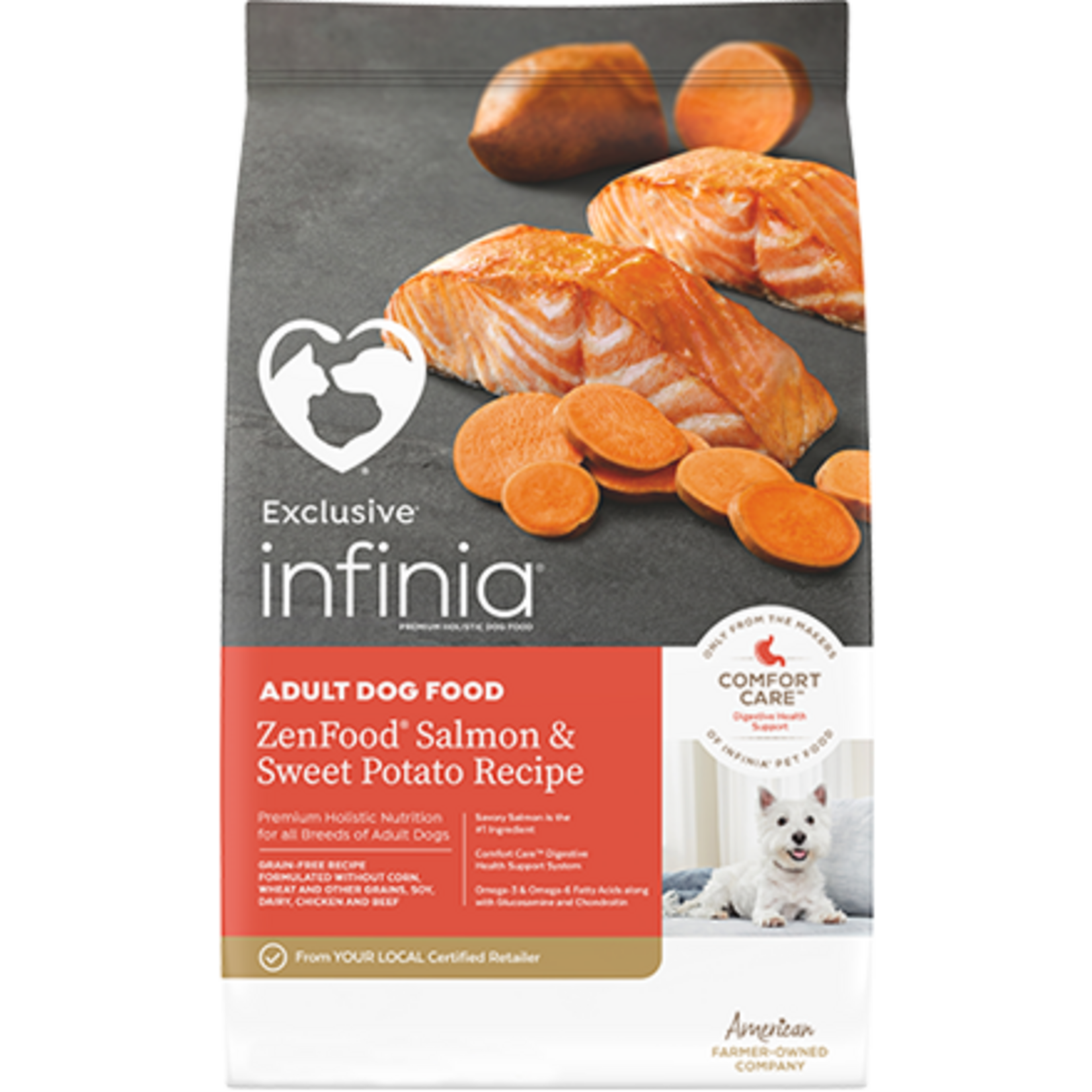 Exclusive PMI Exclusive Infinia Salmon & Sweet Potato Dry Dog Food - 30 lb