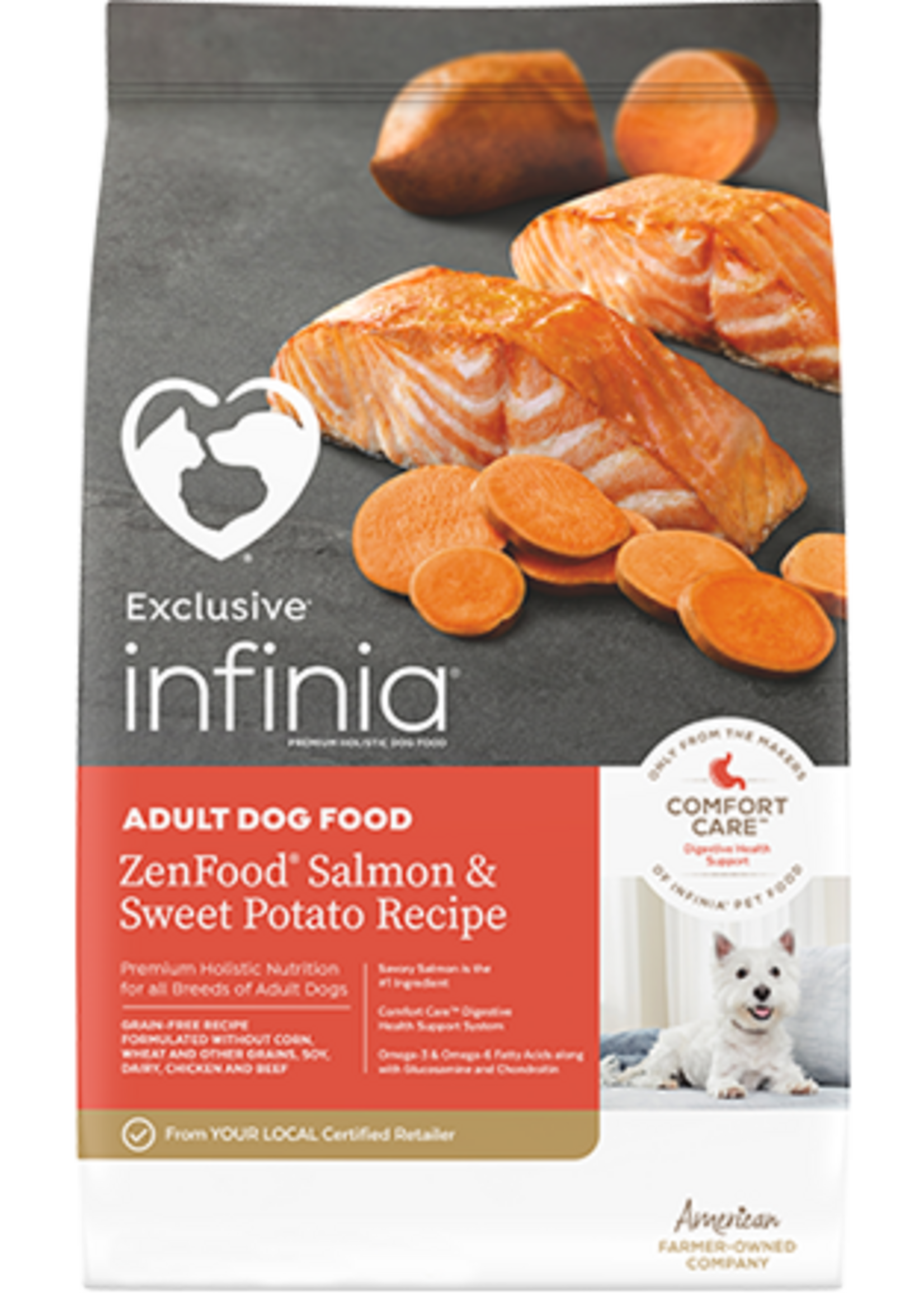 Exclusive PMI EXCLUSIVE INFINIA DOG SALMON & SWEET POTATO 30 lbs