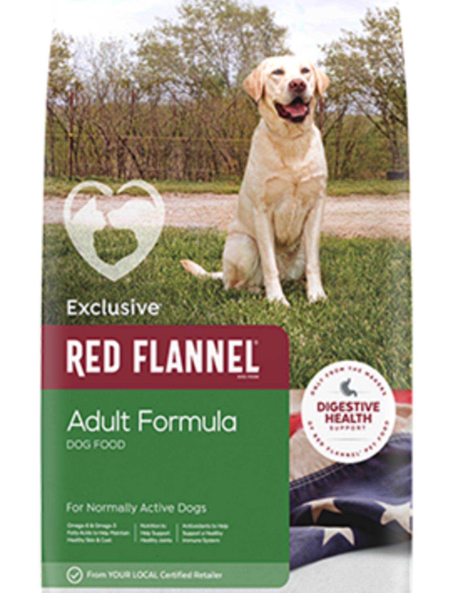 Exclusive PMI EXCLUSIVE RED FLANNEL DOG ADULT GREEN 40 lbs