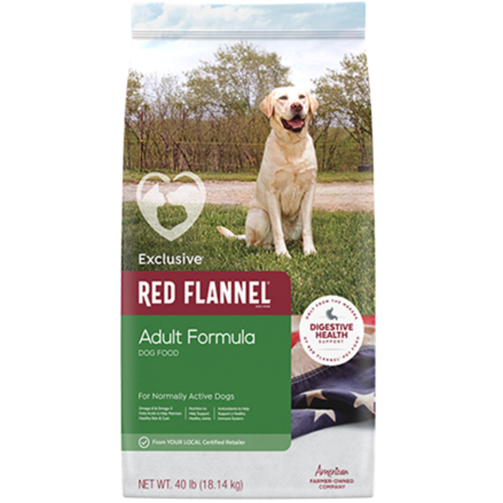 Exclusive PMI Exclusive Red Flannel Adult Green Dry Dog Food - 40 lb