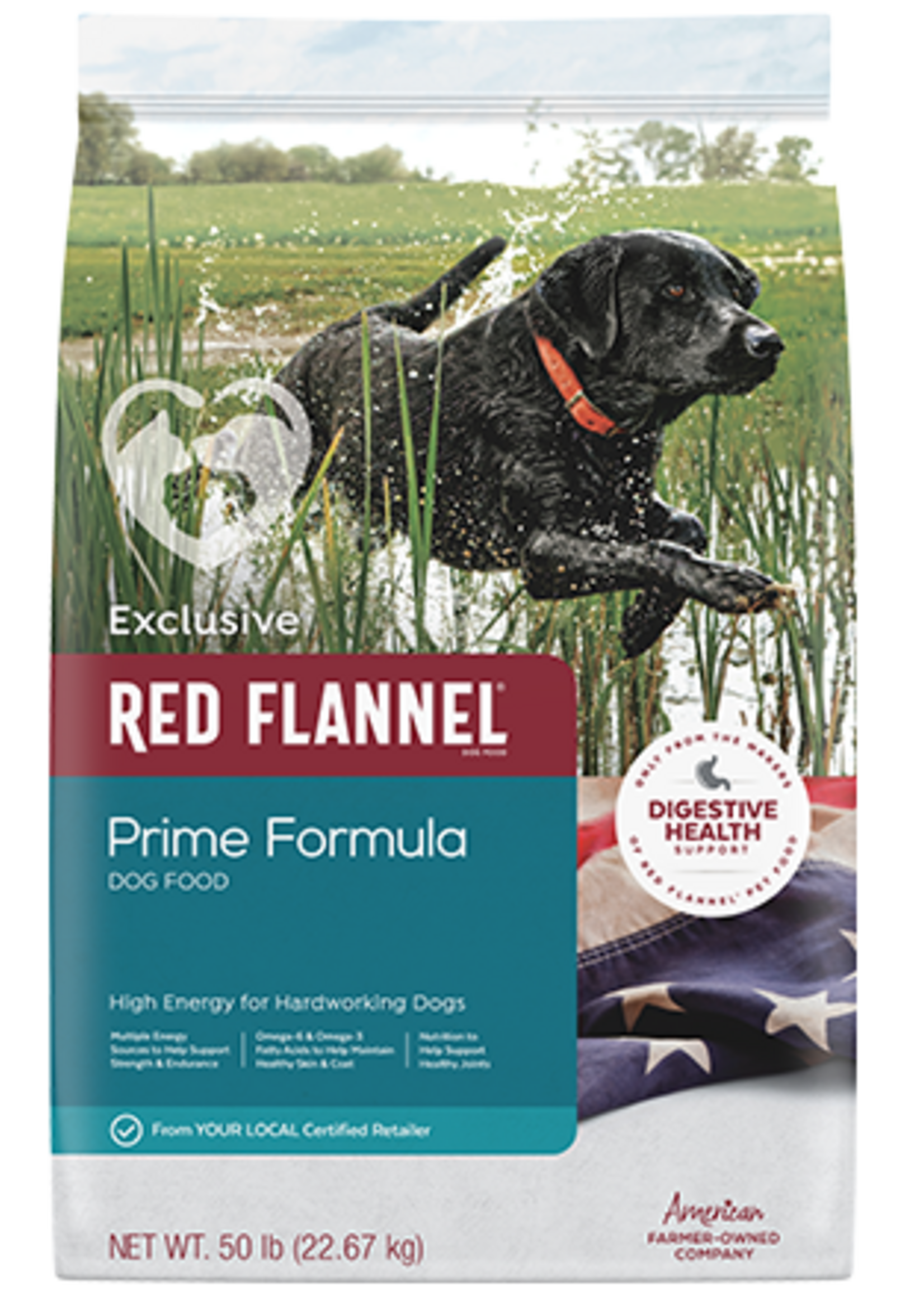 Exclusive PMI EXCLUSIVE RED FLANNEL DOG PRIME BLUE 50 lbs