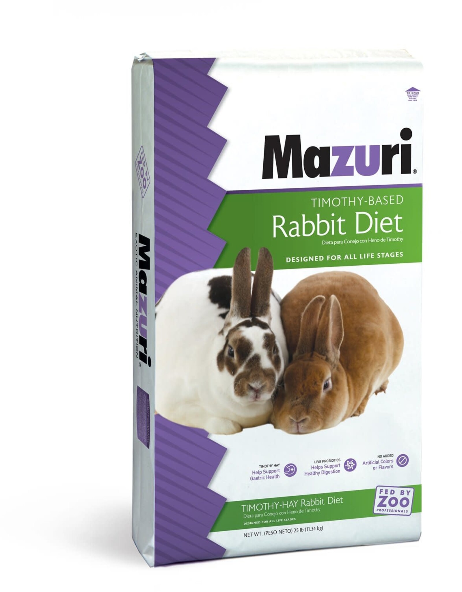 Mazuri Mazuri Timothy Hay-Based Rabbit Food - 25 lbs