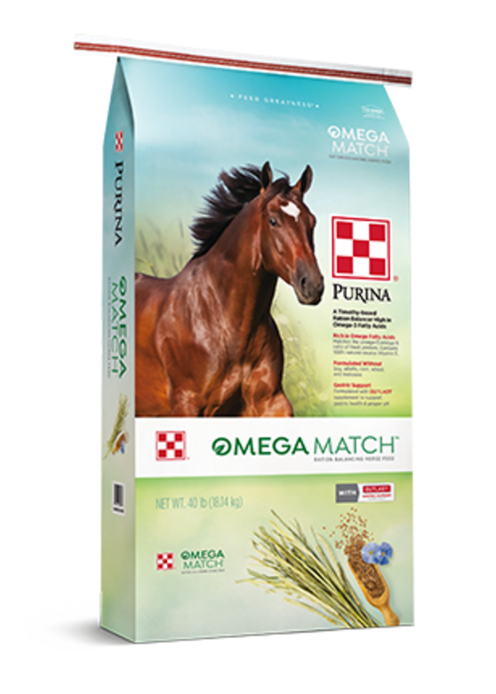 Purina Mills Purina Mills Omega Match Horse Ration Balancer Pellets - 40 lb