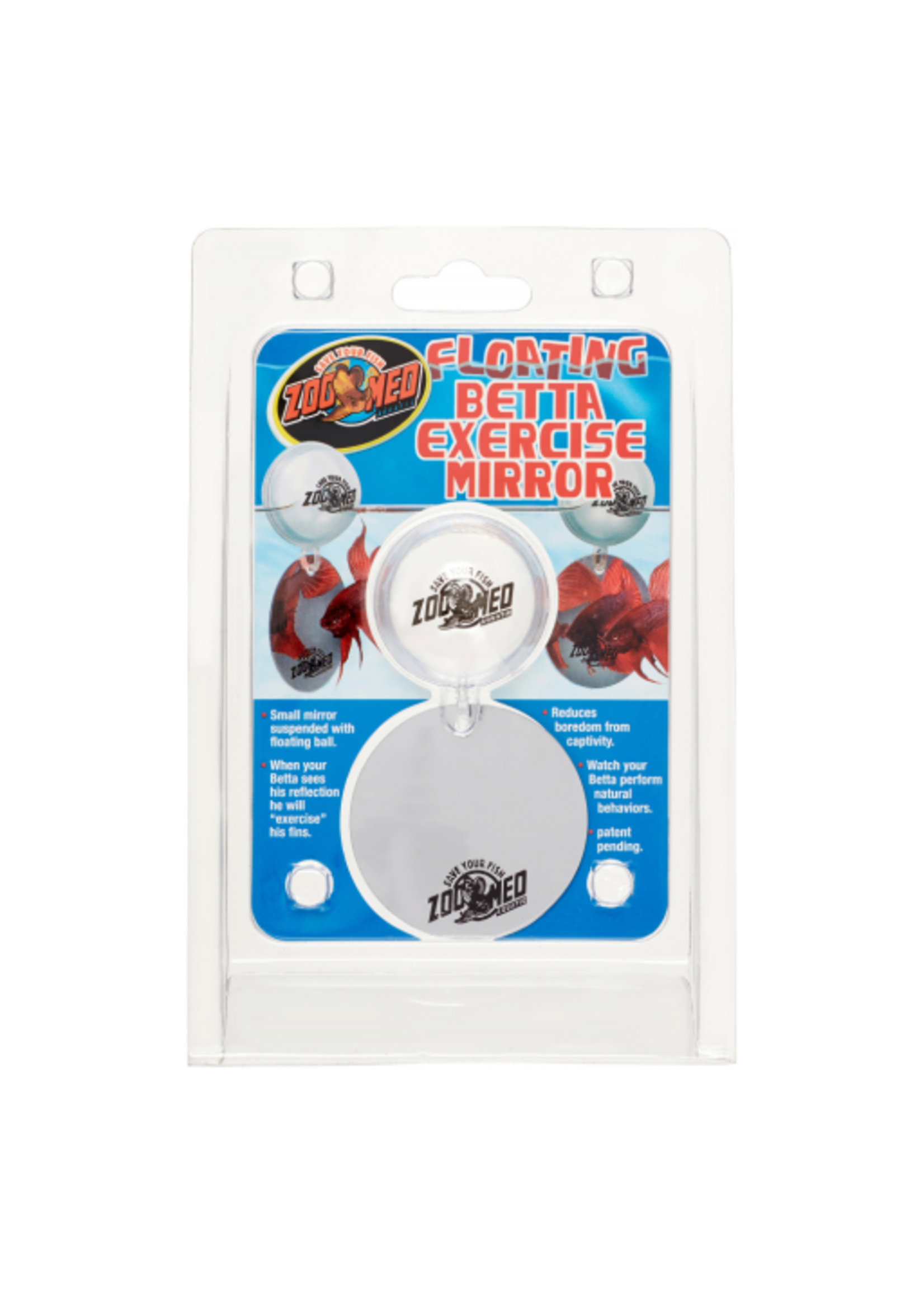 Zoo Med Zoo Med Floating Betta Exercise Mirror Aquarium Ornament White