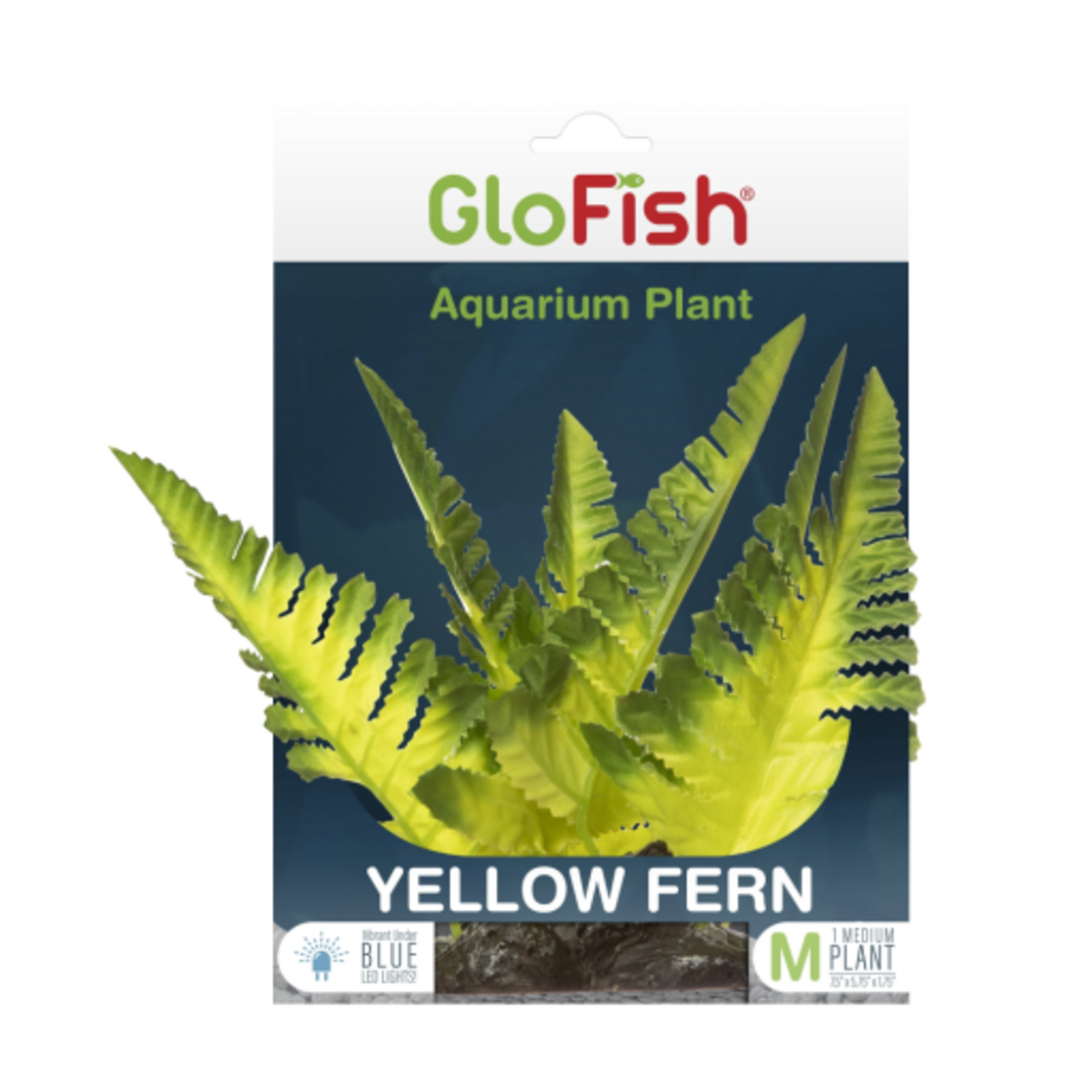 GloFish GloFish Yellow Fern Plant Aquarium Décor - Green & Yellow, Medium