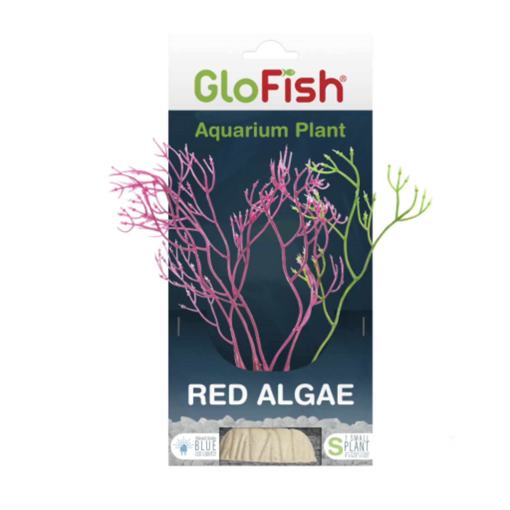 GloFish GloFish Red Algae Plant Aquarium Décor - Red, Small