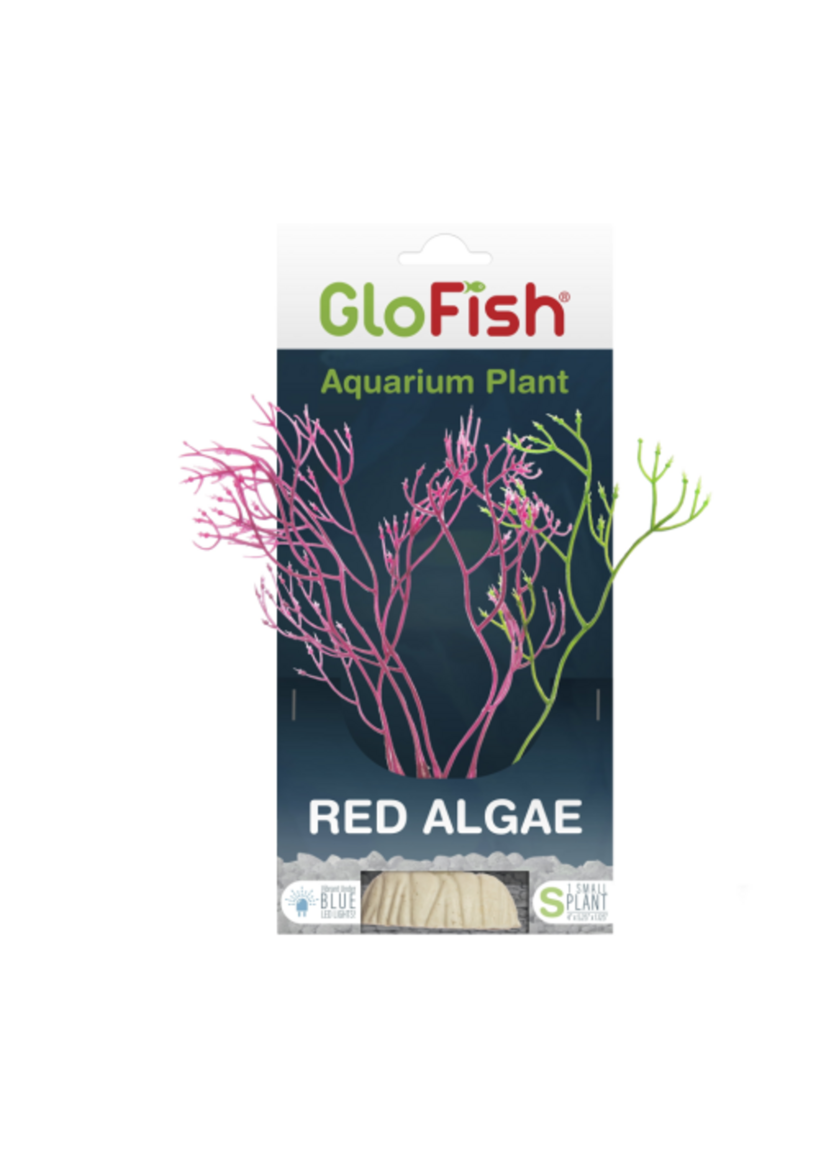 GloFish GloFish Red Algae Plant Aquarium Décor - Red, Small