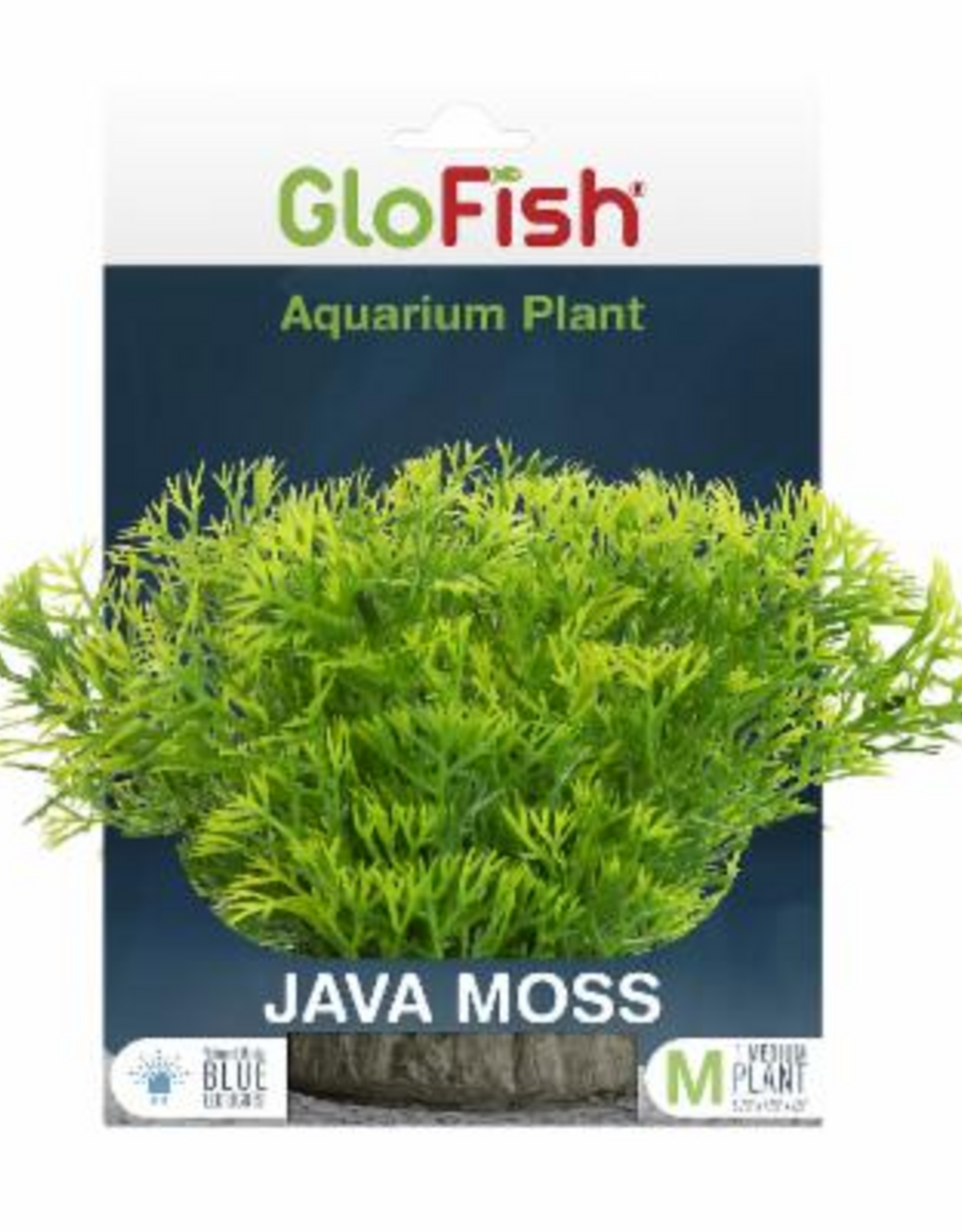 GloFish GloFish Java Moss Plant Aquarium Décor  Green Medium  Fluorescent Under Blue LED Light
