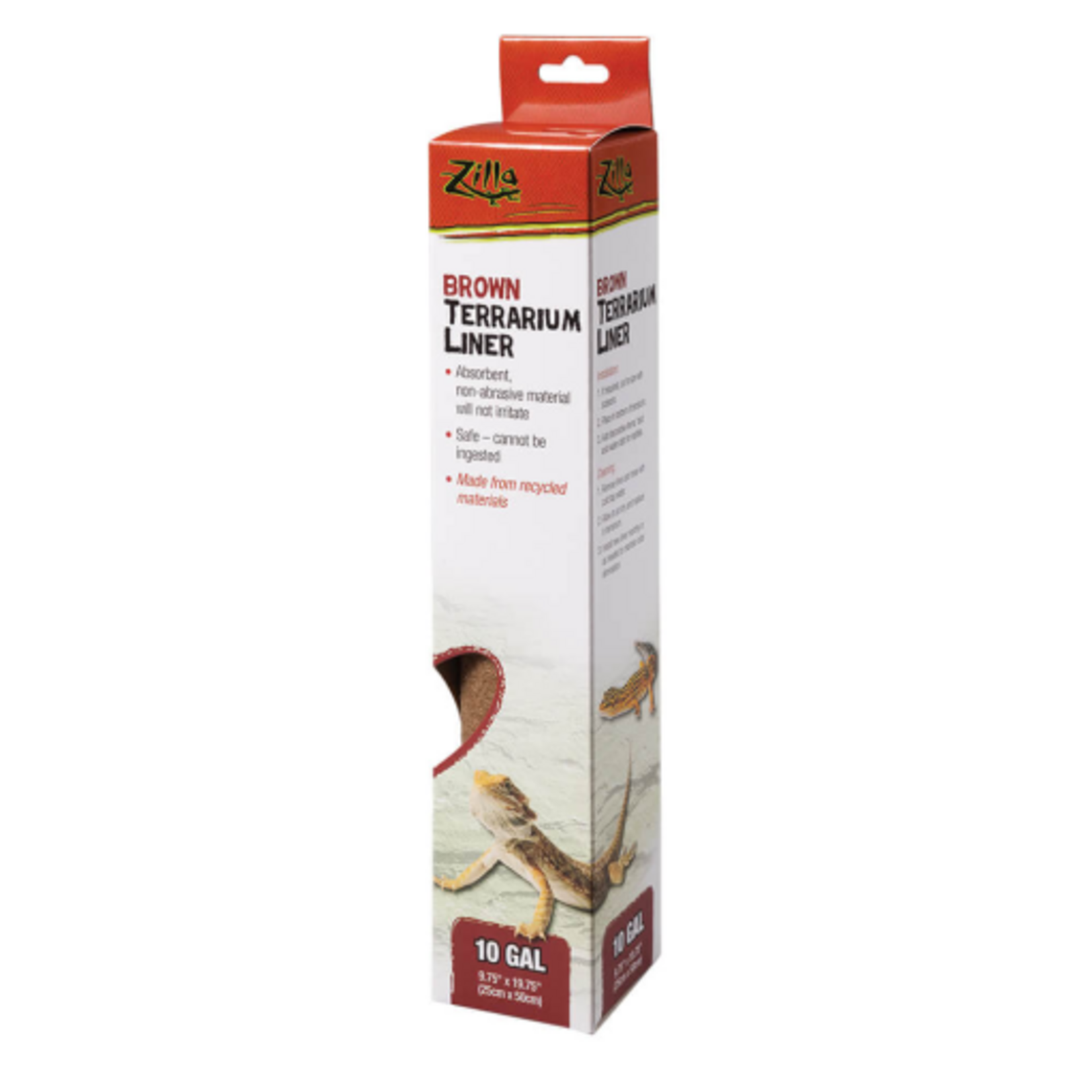 Zilla Zilla Reptile Terrarium Liner Brown 10/20X Gallon