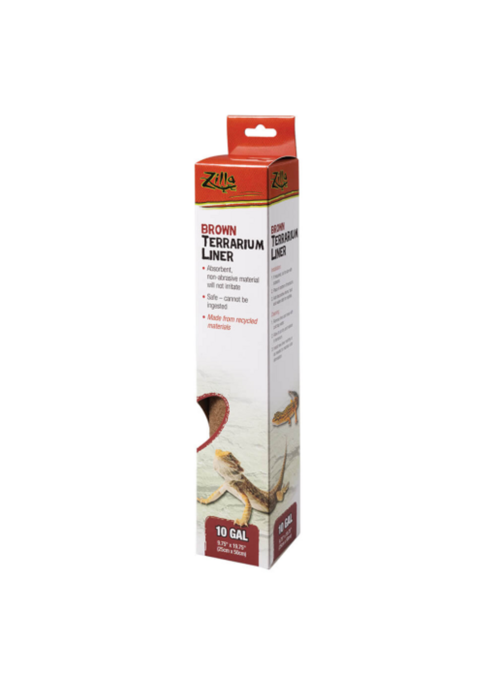 Zilla Zilla Reptile Terrarium Liner Brown 10/20X Gallon