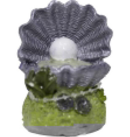 Blue Ribbon Pet Products EE-1902 1.75 x 1.75 x 2.25 in. Exotic Environments Open Clam with Pearl