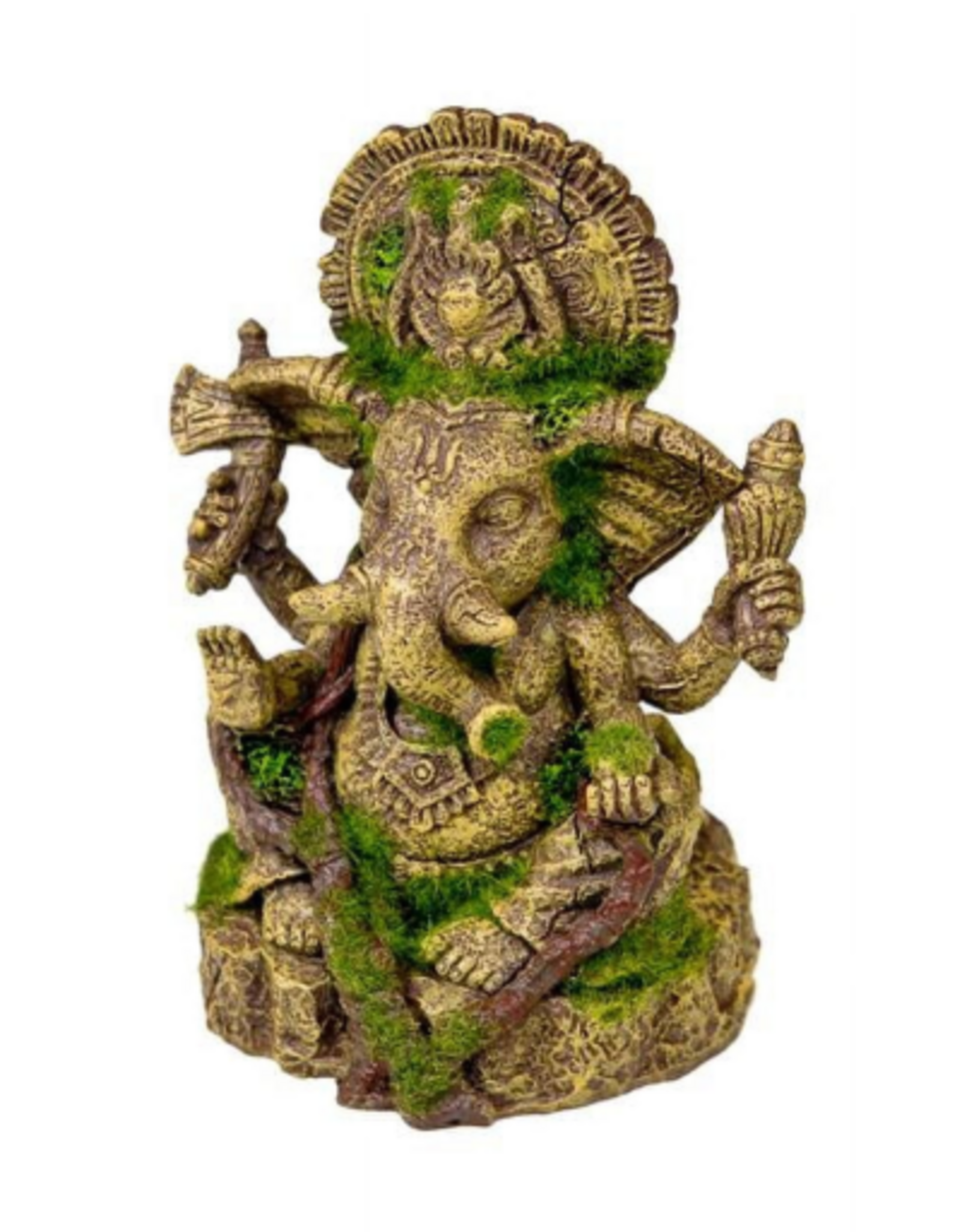Blue Ribbon Exotic Environments Ganesa Statue with Moss Aquarium Ornament