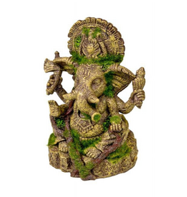 Blue Ribbon Exotic Environments Ganesa Statue with Moss Aquarium Ornament
