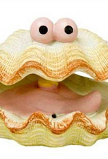 Blue Ribbon Exotic Environments Bubbling Action Clam Aquarium Ornament