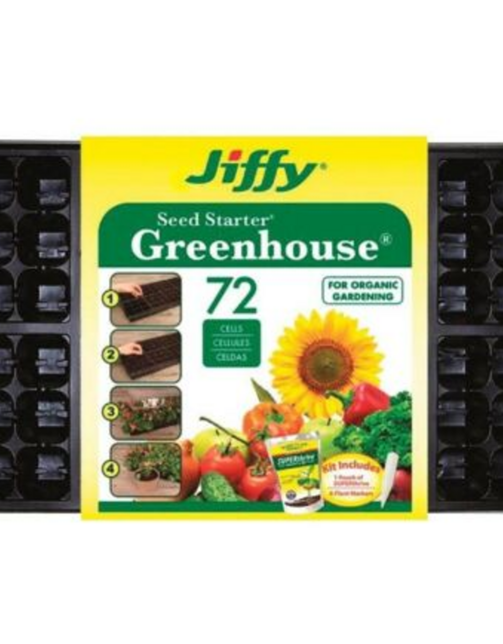 Jiffy Jiffy Greenhouse Seed Starter Tray - 72 Cells