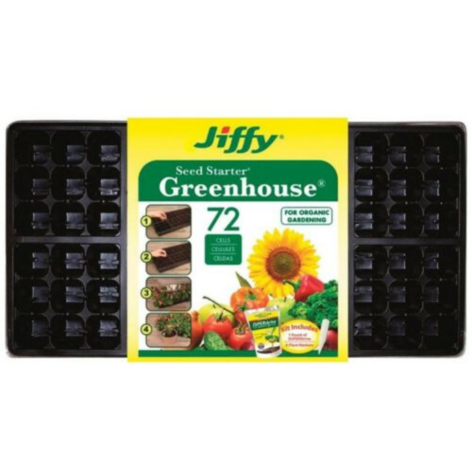 Jiffy Jiffy Greenhouse Seed Starter Tray - 72 Cells