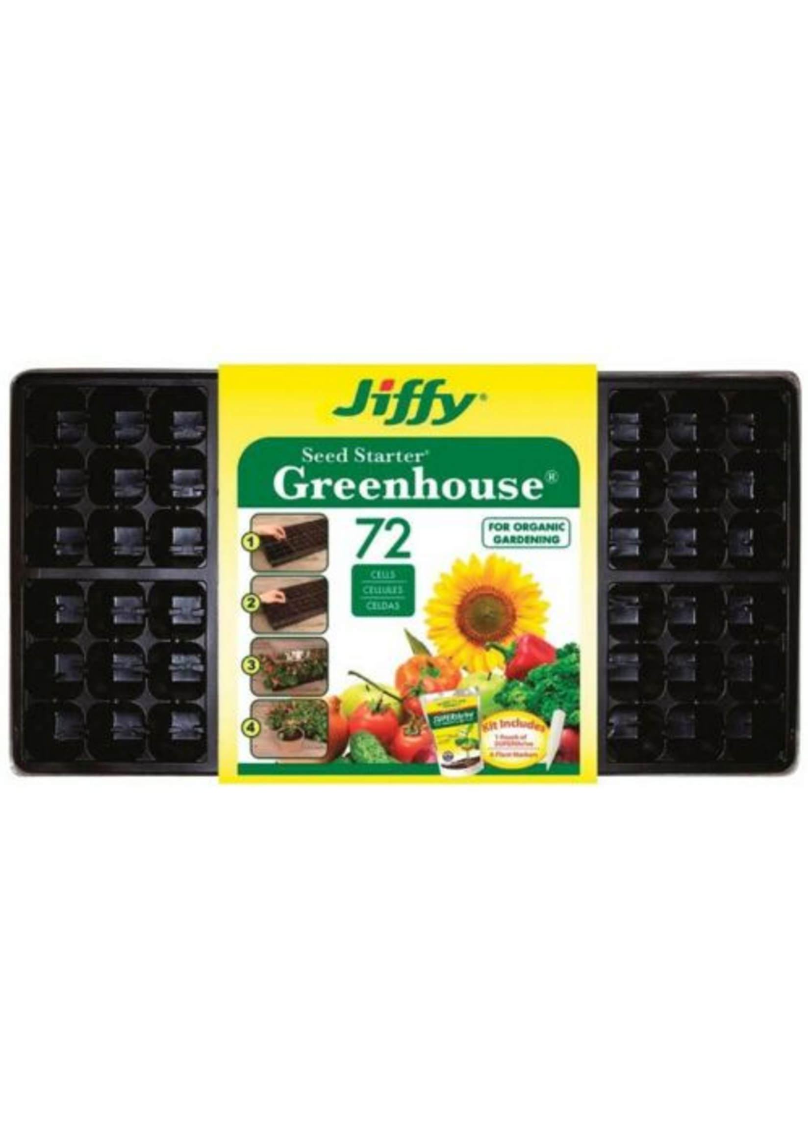 Jiffy Jiffy Greenhouse Seed Starter Tray - 72 Cells