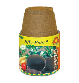 Jiffy Jiffy Peat Pot Round 5" - 6 pack