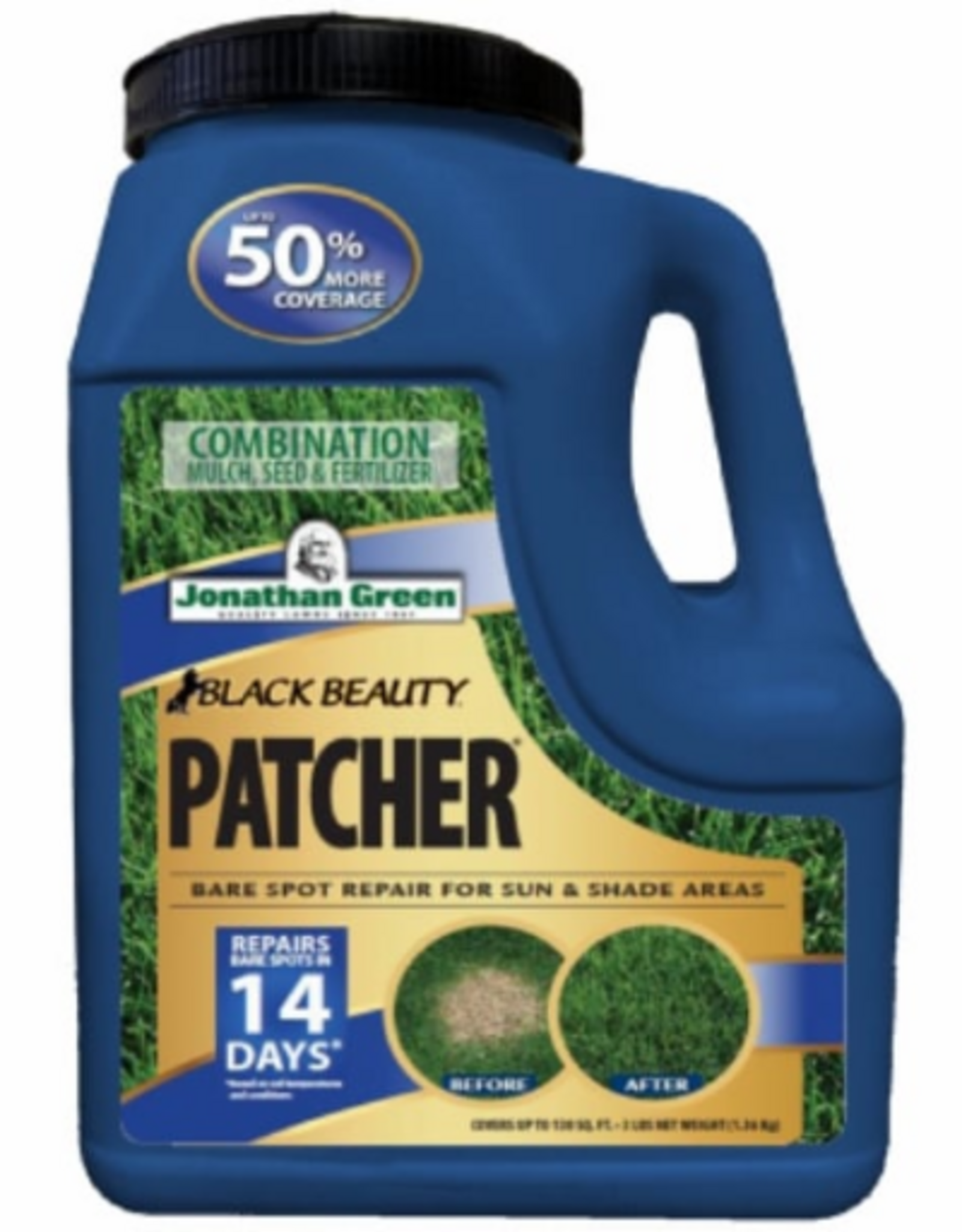 Jonathan Green Jonathan Green Black Beauty Patcher Combination Mulch Seed & Fertilizer - 3 lb, 130 Sq Ft