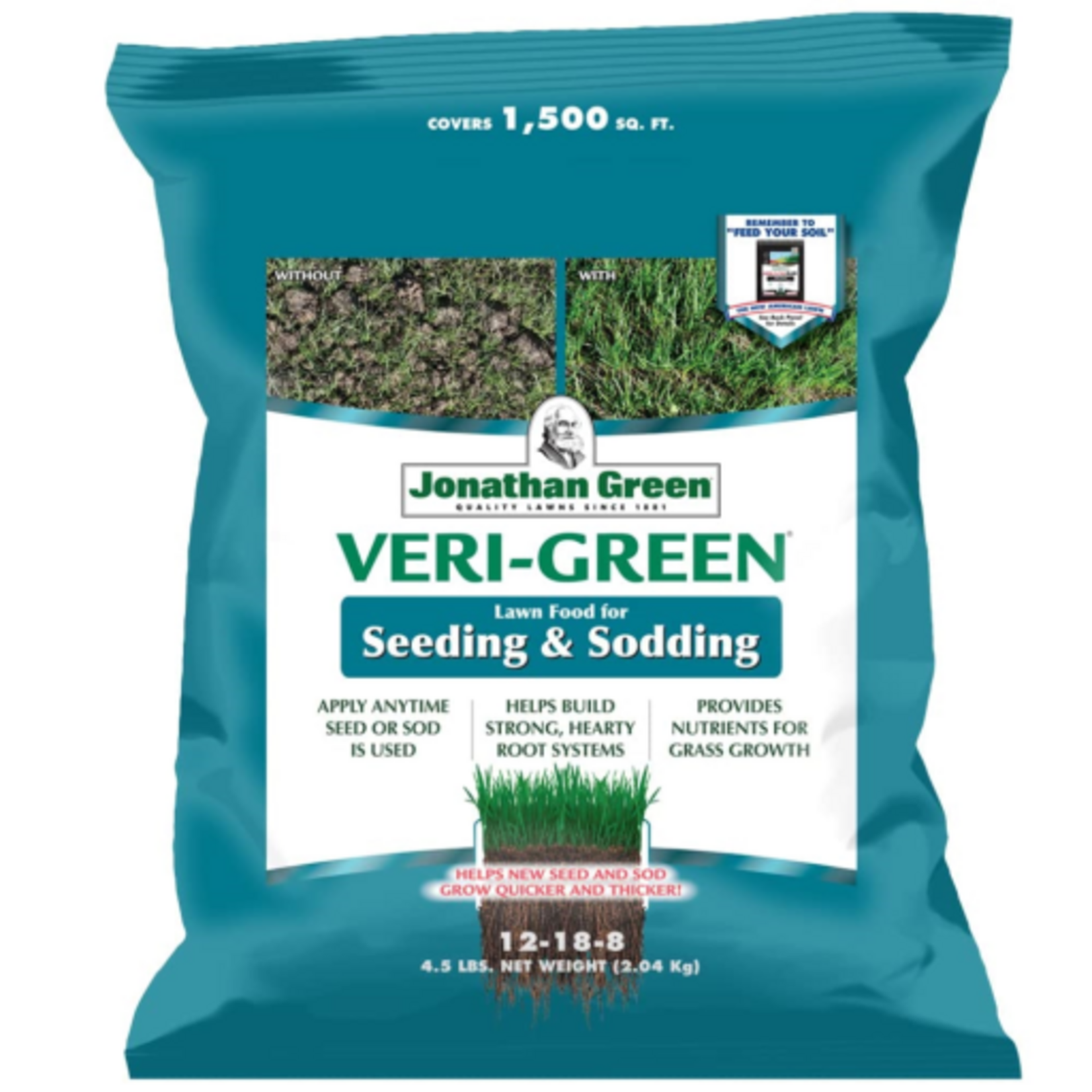 Jonathan Green Jonathan Green Veri-Green Lawn Food for Seeding & Sodding - 1,500 sq ft, 4.5lb