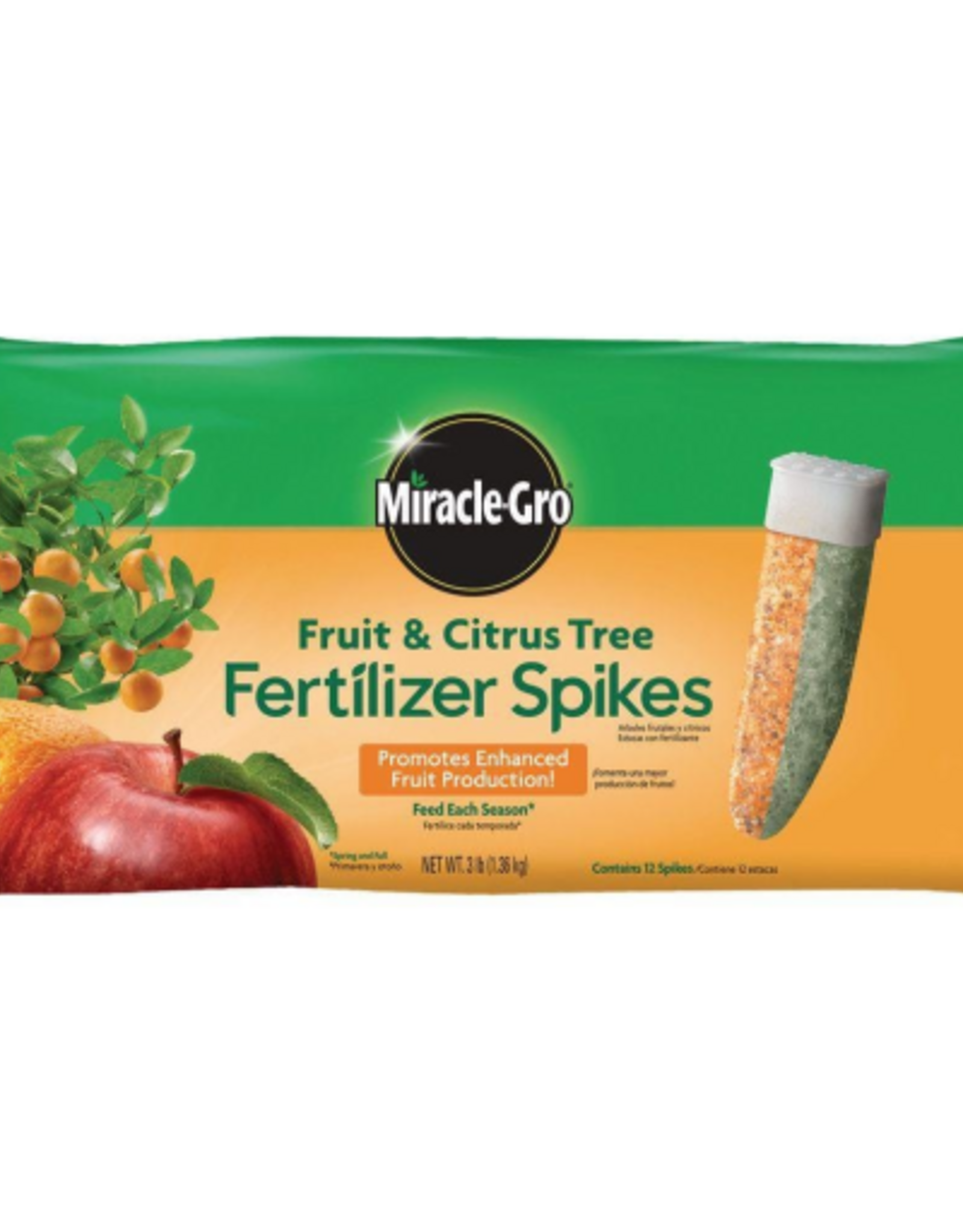 Miracle-Gro Miracle-Gro Fruit & Citrus Fertilizer Spikes - 3 lbs, 12 Spikes per Pack